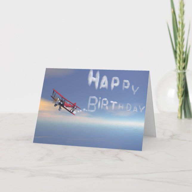 Skywriter birthday card (Front)