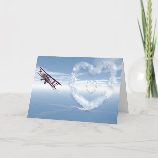 Skywriter Valentine Holiday Card (Front)