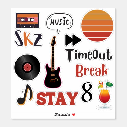 SKZ Time Out Orage Ver Custom_Cut Vinyl Sticker