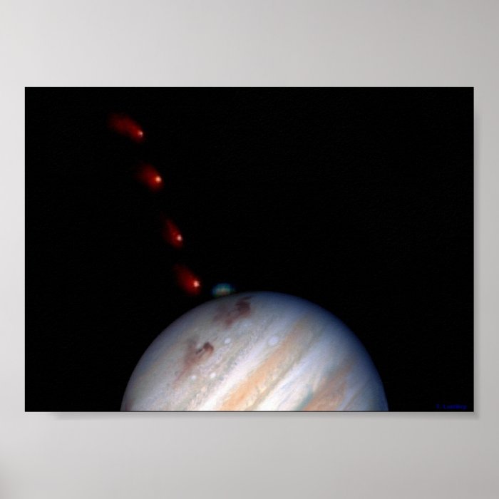 SL9 impacting Jupiter Posters by Lombry_Thierry