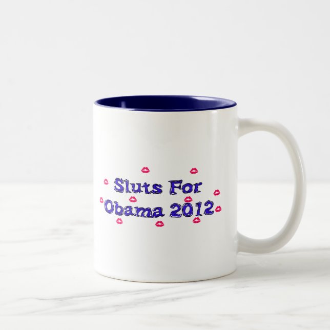 SL*TS FOR OBAMA Two-Tone COFFEE MUG (Right)