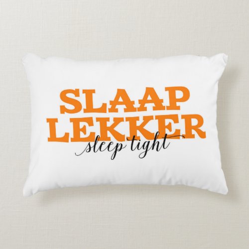 Slaap Lekker  Sleep Tight Dutch Vocabulary Words Decorative Pillow