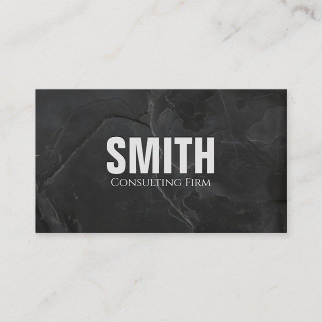 Slab Black Granite Business Card (Front)