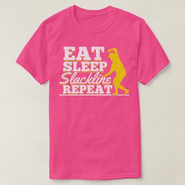 Slacklining Sport Slackline Slackliner Gift  T-Shirt (Design Front)