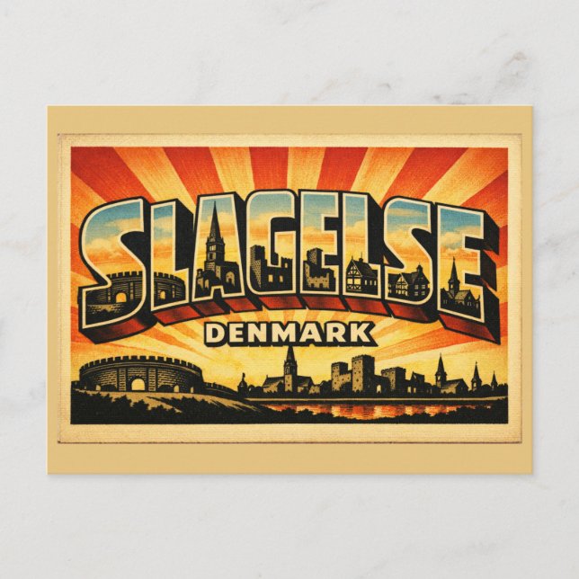 Slagelse Denmark Tower Postcard (Front)