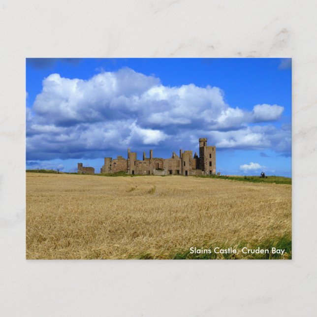 Slains Castle, Cruden Bay. Postcard (Front)