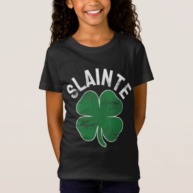 Slainte Beer Drinking Irish ST PATRICKS DAY Shamro T-Shirt (Front)