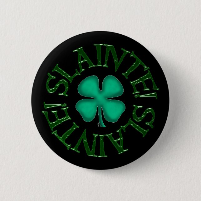 Slainte black button (Front)