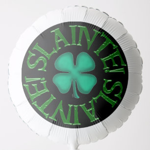 Slainte black helium balloon