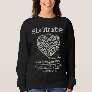 Sláinte Celtic Knot Heart St Patrick's Day Sweatshirt