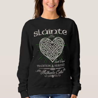 Sláinte Celtic Knot Heart St Patrick's Day Sweatshirt