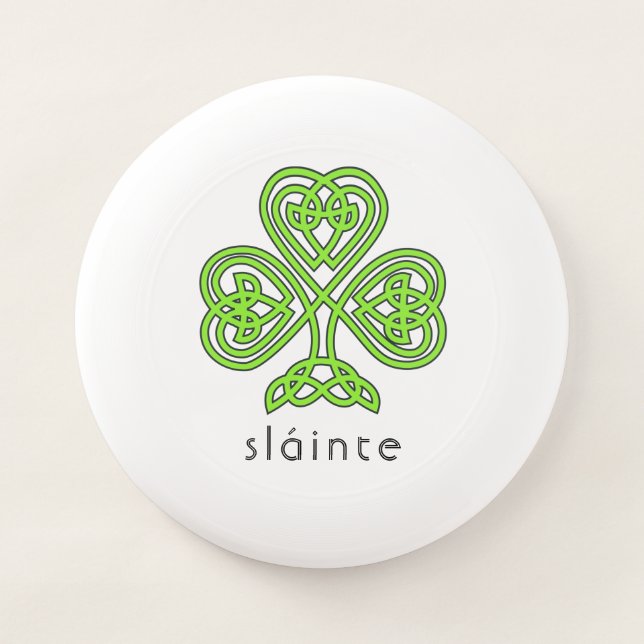Slainte Celtic Shamrock Green St. Patrick's Day Wham-O Frisbee (Front)