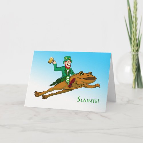 Slinte Cheers for St Patricks Day Beer Pun Card