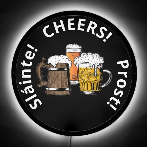 Slinte Cheers Prost BEER Pub LED Sign