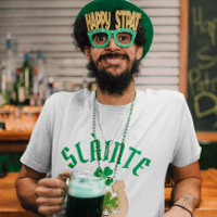 SLÀINTE Funny Irish St. Patrick's Day Green Clover