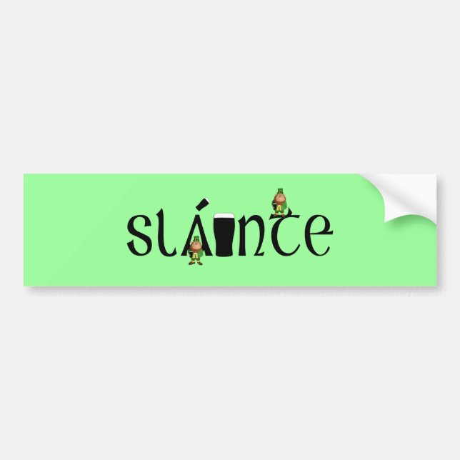 Slainte Gaelic Bumper Sticker (Front)