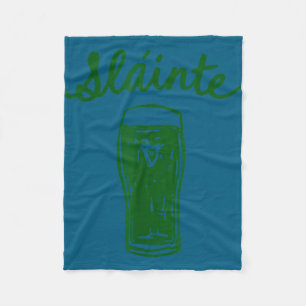 Slainte gaelic toast script irish pub cheers  fleece blanket