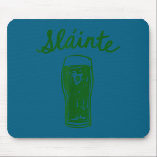 Slainte gaelic toast script irish pub cheers mouse pad