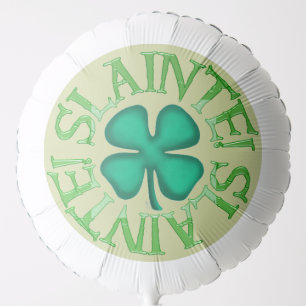 Slainte green helium balloon
