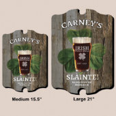 Sláinte Irish Celtic Toast Wooden Bar Sign (Sizes)