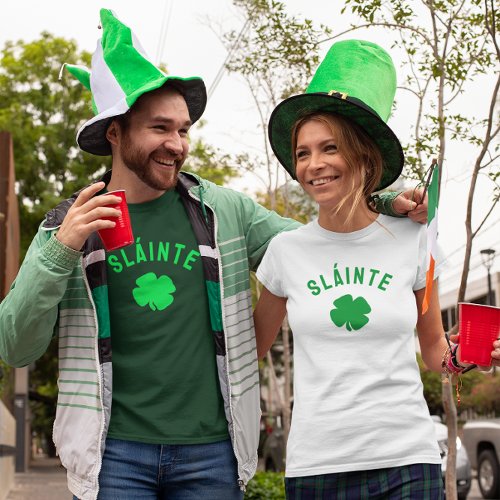 Slinte Irish Clover St Patricks Day  T_Shirt