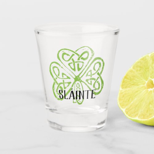 Slinte Irish Shamrock Shot Glass