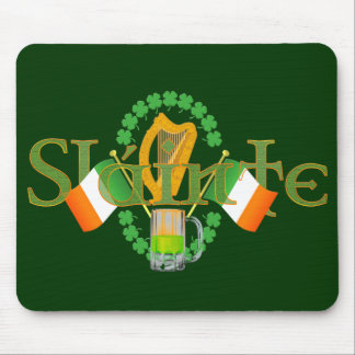 Slainte Irish Toast "Health" St Patricks Day gifts Mouse Pad