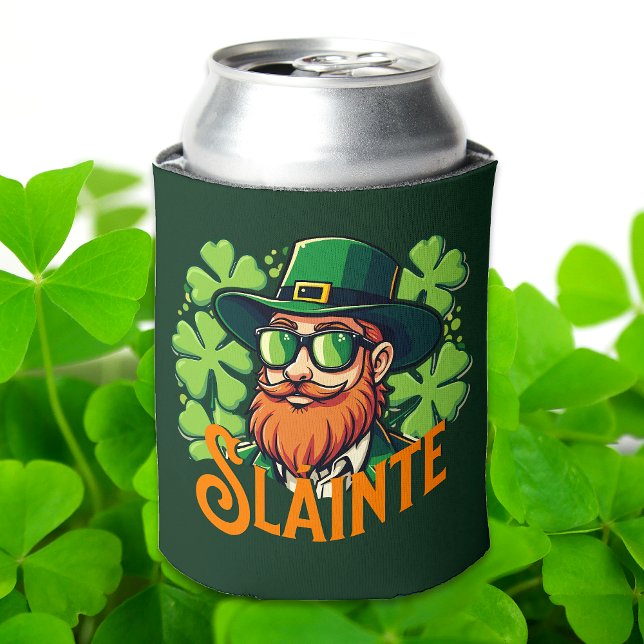 Slainte Irish Toast St Patrick's Day Personalized Can Cooler (Creator Uploaded)