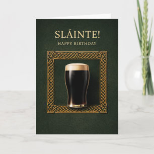 Slainte! Modern Celtic Irish Birthday Card for men