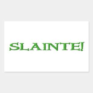 Slainte rectangle stickers