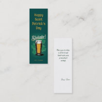 Slàinte! Saint Patrick's Day Pint of Beer on Green