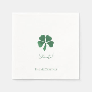 Sláinte Saint Patricks Irish Wedding Personalized  Napkins