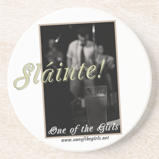 Sláinte! Sandstone Coaster (Front)