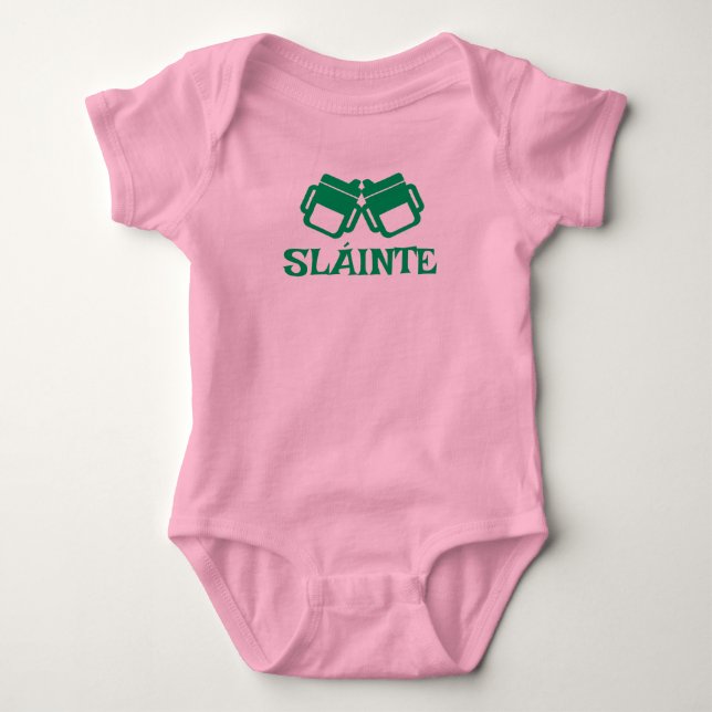 SLÁINTE sippy pink bodysuit  (Front)