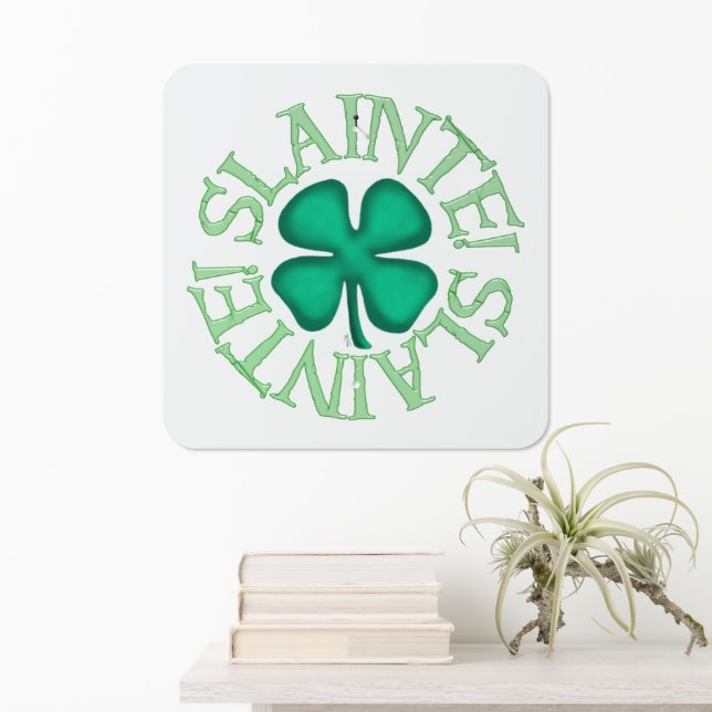 Slainte square metal sign (In Situ(Wall))