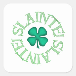 Slainte square stickers