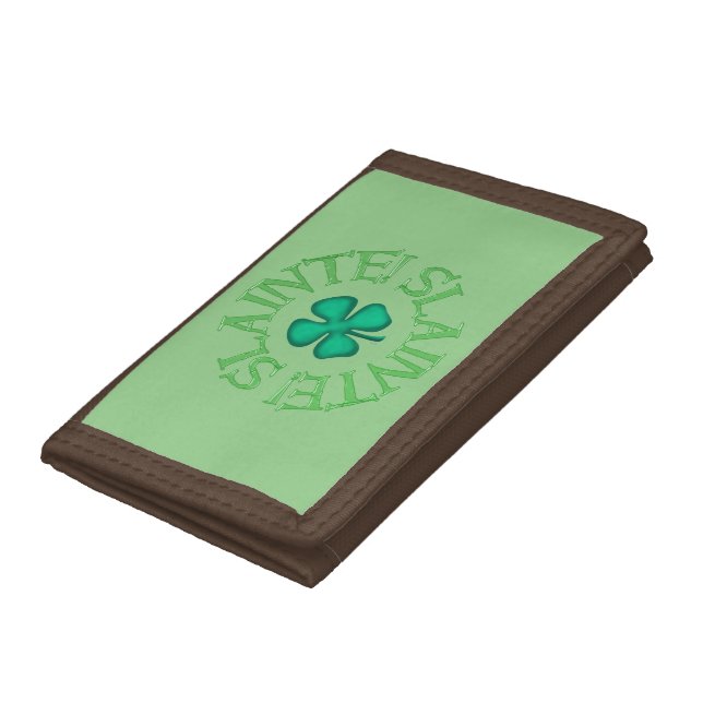 Slainte! w clover green wallet brown trim (Bottom)