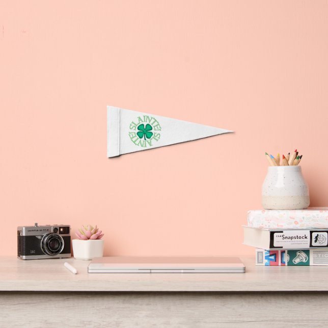 Slainte white pennant flag (Insitu 2)