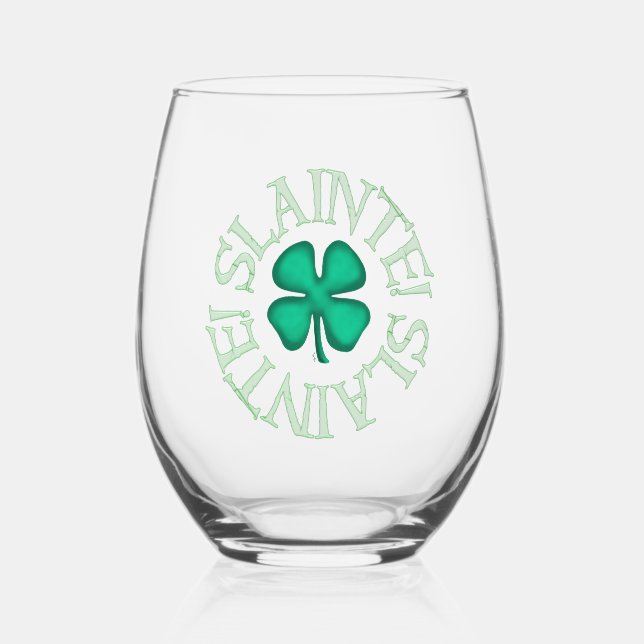 Slainte wine glass (Front)