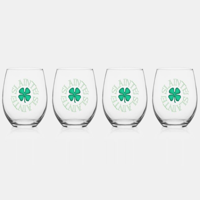 Slainte wine glass set 4 (Front)
