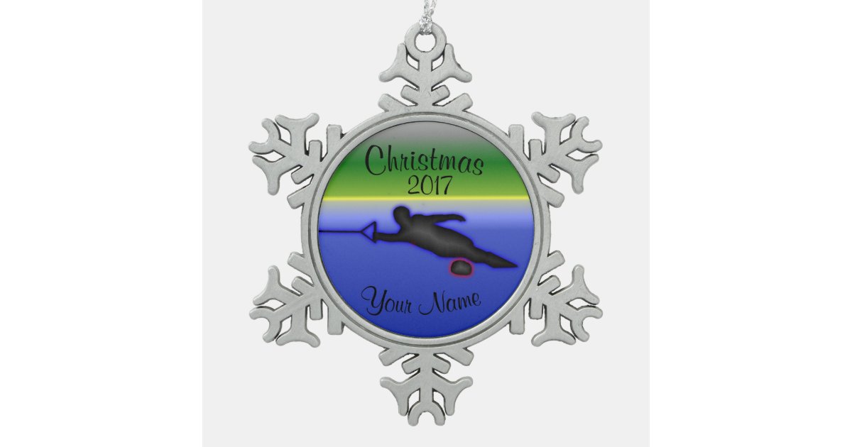 Water Ski Christmas Ornament 