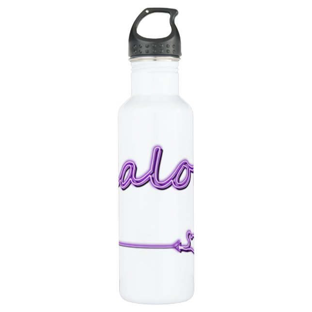Slalom Water Ski Neon Water Bottle (Front)