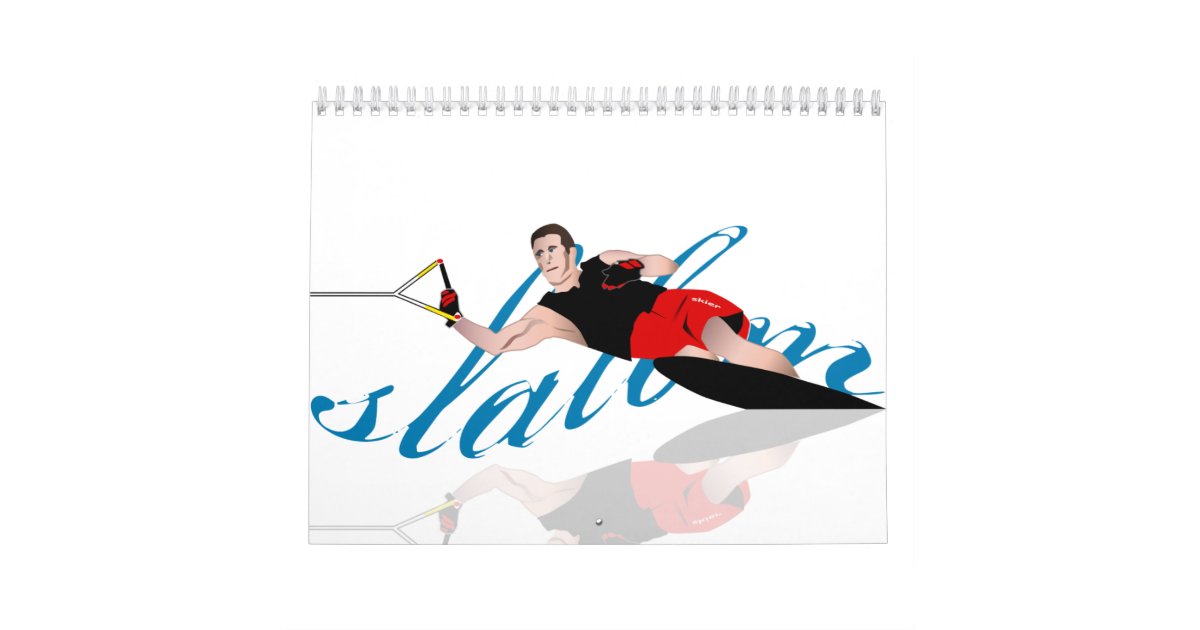 Slalom Waterski Calendar Zazzle