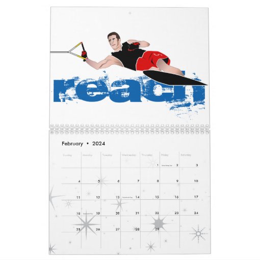 Slalom Waterski Calendar Zazzle