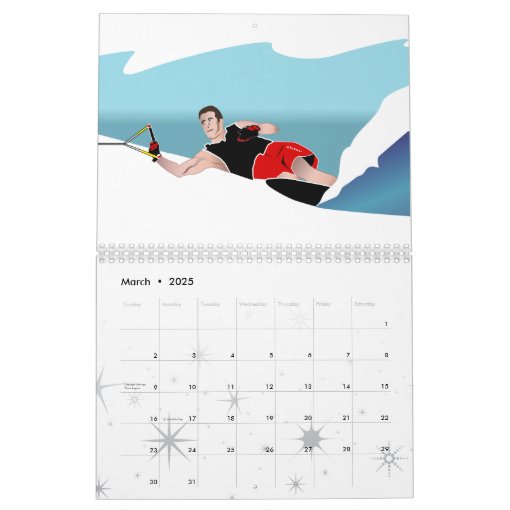 Slalom Waterski Calendar Zazzle