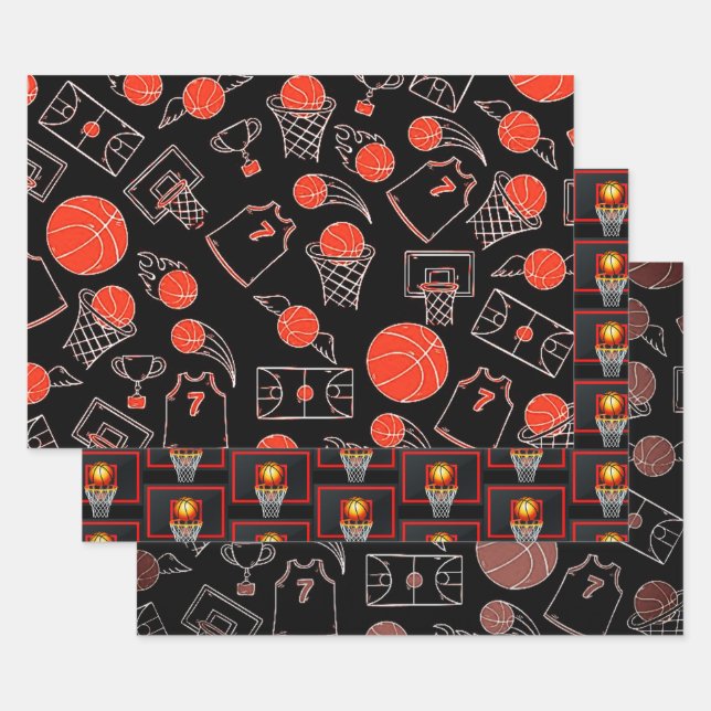 Slam Dunk Basketball Collection Wrapping Paper Sheets (Set)