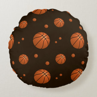 Slam Dunk Basketball Pattern Sports Round Pillow