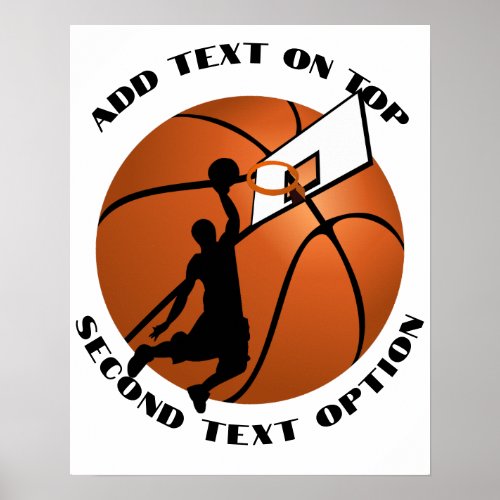 Slam Dunk Basketball Player Court Sports Poster