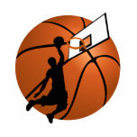 Slam Dunk Basketball Player on Ball Ornament Statuette<br><div class="desc">* Basketball fans LOVE a SLAM DUNK! * Several style options including sculpture, magnet, ornament or pin. * A nice keepsake for friend, family or as stocking stuffers! * Text can be added, if desired (choose font style, color, size and placement of message.) * Click the CUSTOMIZE button to get...</div>