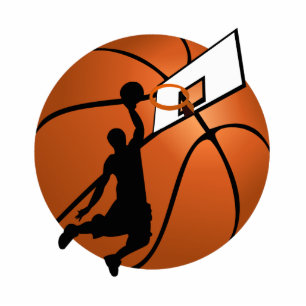 Slam Dunk Basketball Player on Ball Ornament Statuette